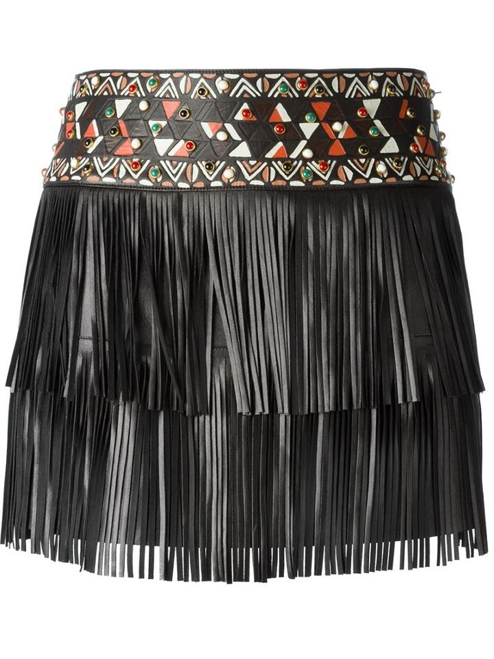 Valentino Fringed Mini Skirt