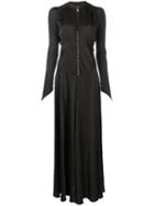 Paco Rabanne Long Sleeve Evening Dress - Black