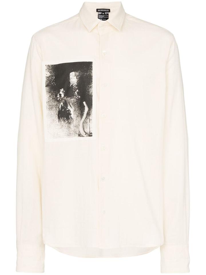 Ann Demeulemeester Patch Pocket Cotton Shirt - Neutrals