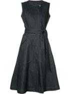 Derek Lam - Belted Denim Flared Dress - Women - Cotton/elastodiene - 38, Women's, Blue, Cotton/elastodiene