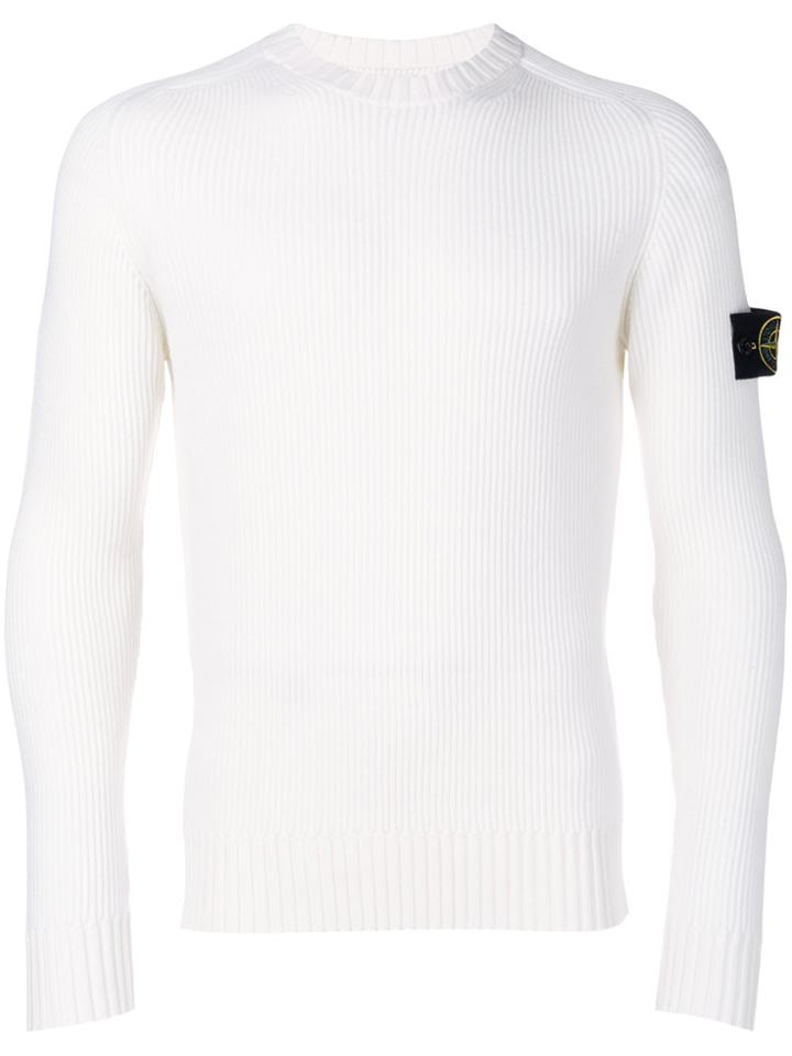 Stone Island Ribbed Fitted Sweater - Nude & Neutrals