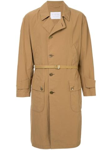 Blueflag + Kiminori Morishita Belted Trench Coat - Brown