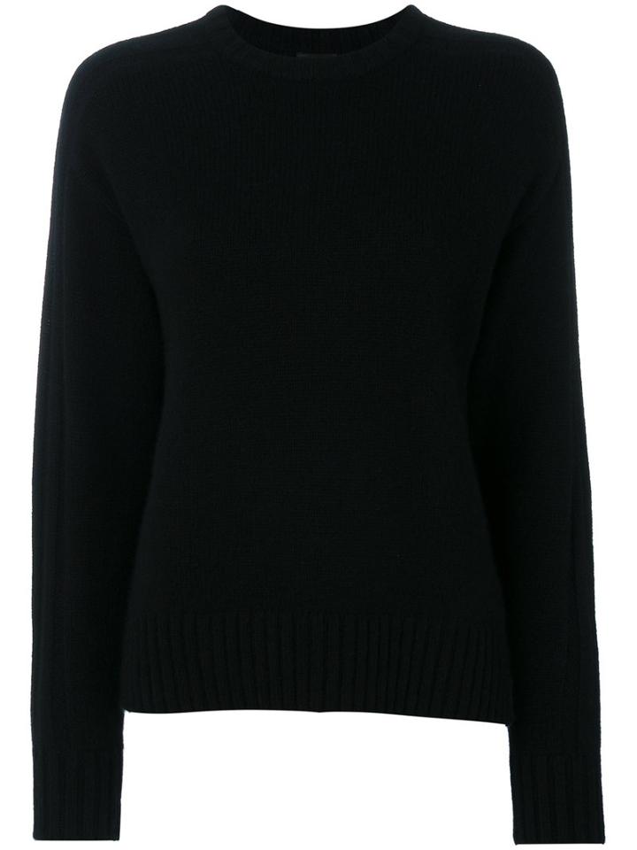 Joseph - Ribbed Sleeve Jumper - Women - Cashmere - L, Black, Cashmere
