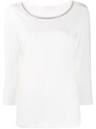 Fabiana Filippi Embellished Neckline Shirt - White