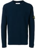 Stone Island Textured Knit Jumper - Blue