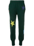 Allude Knitted Star Track Pants - Green