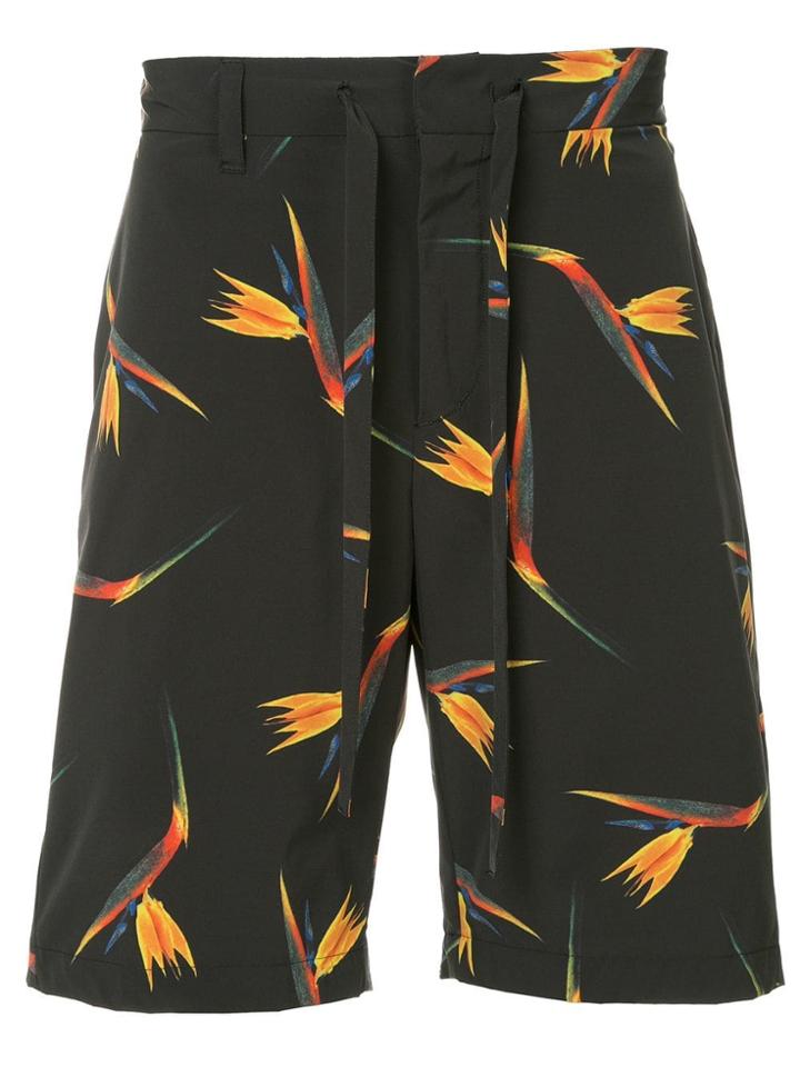 Kazuyuki Kumagai Bird Of Paradise Shorts - Black