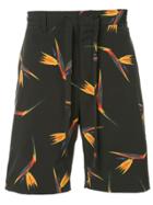 Kazuyuki Kumagai Bird Of Paradise Shorts - Black