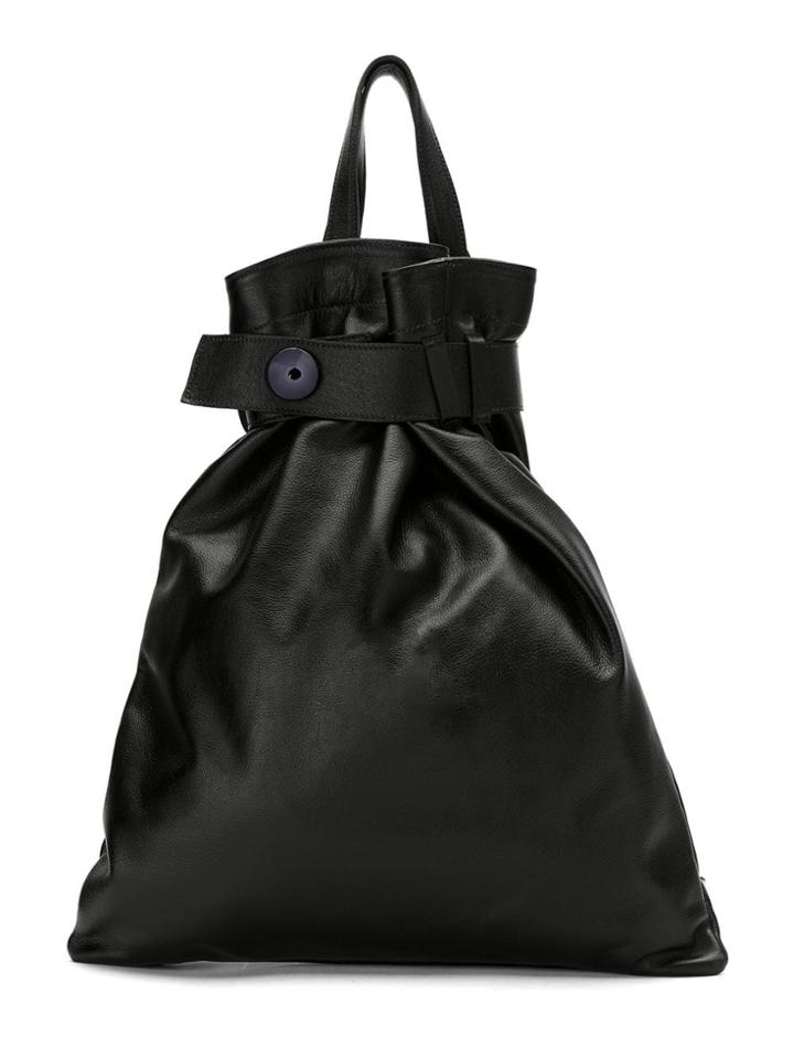 Mara Mac Leather Backpack - Black