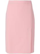 Boutique Moschino Side Slit Pencil Skirt - Pink & Purple