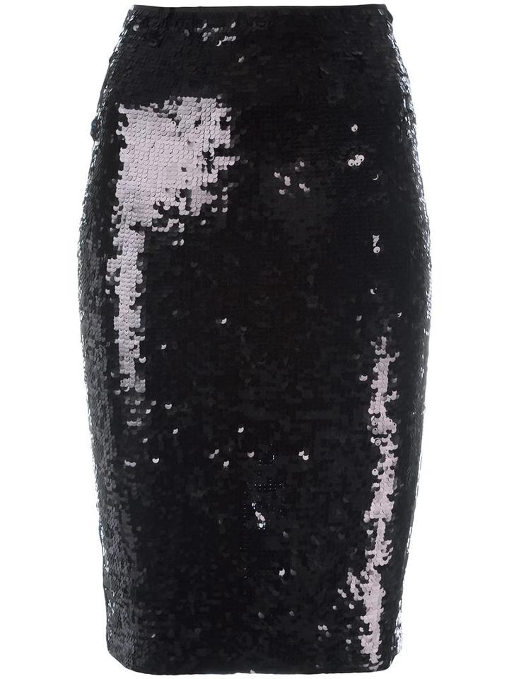 Mes Demoiselles Sequined Skirt, Women's, Size: 40, Black, Polyester/spandex/elastane