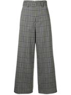 G.v.g.v. Plaid Wide Leg Trousers - Grey