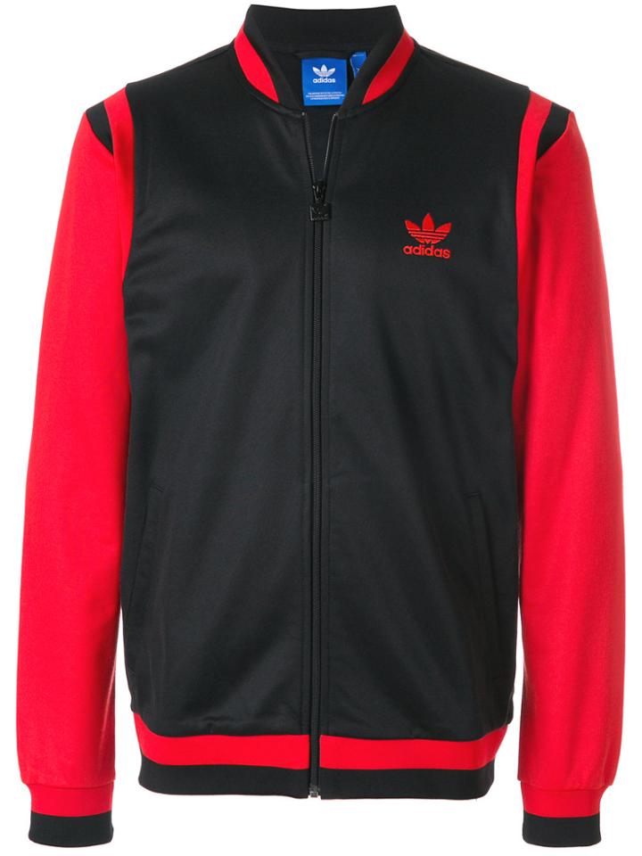 Adidas Zipped Logo Bomber Jacket - Black