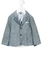Armani Junior - Two Button Blazer - Kids - Cotton/linen/flax/polyamide - 9 Mth, Blue