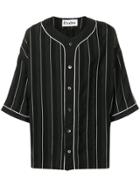Études Pinstriped Baseball Shirt - Black