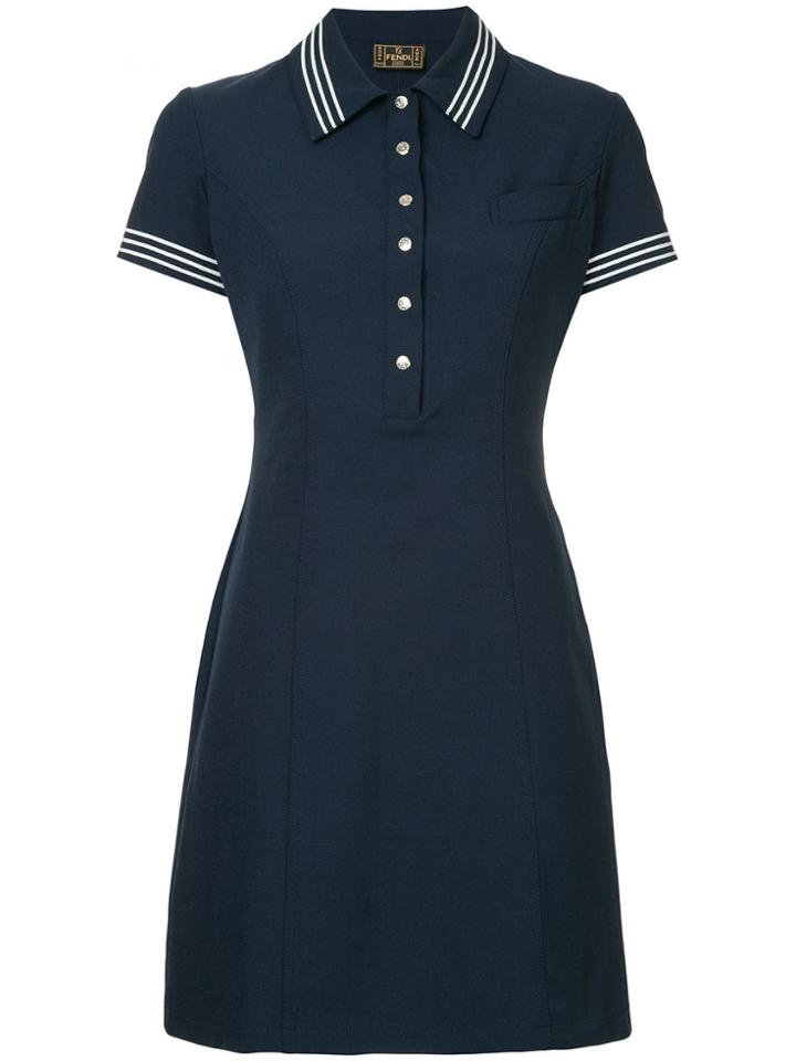 Fendi Vintage Fendi Short Sleeve One-piece Dress - Blue