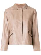 S.w.o.r.d 6.6.44 Concealed Fastening Leather Jacket - Brown