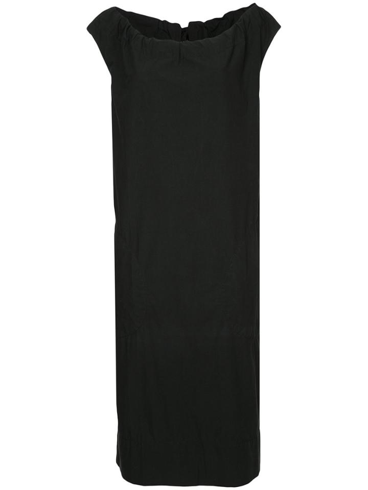 Uma Wang Boat Neck Midi Dress - Black