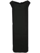 Uma Wang Boat Neck Midi Dress - Black