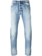Valentino Slim Fit Jeans, Men's, Size: 30, Blue, Cotton/calf Leather/spandex/elastane