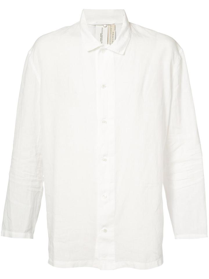 Horisaki Design & Handel - Sheer Button-up Shirt - Unisex - Linen/flax - 2, White, Linen/flax