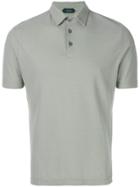 Zanone Button Polo Shirt - Grey