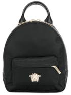 Versace Small Nylon Backpack - Black