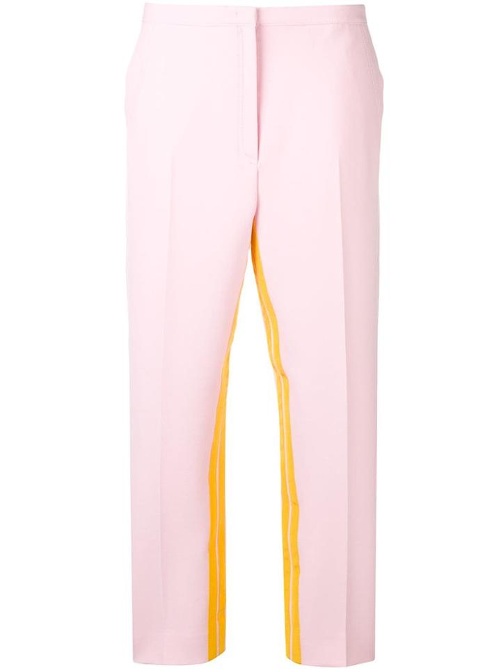 No21 Inner Stripe Cropped Trousers - Pink
