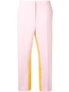 No21 Inner Stripe Cropped Trousers - Pink