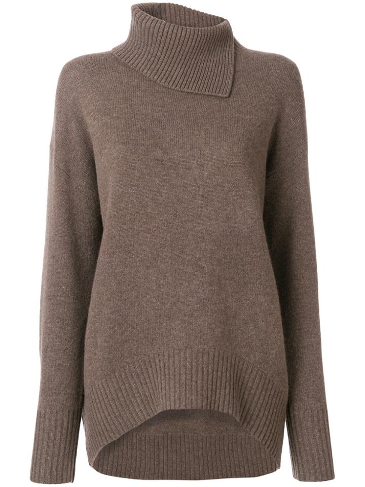 Joseph Roll Neck Sweater - Brown