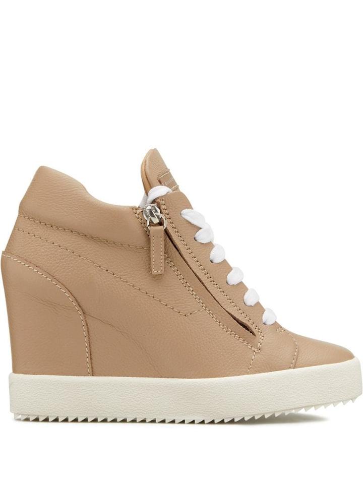 Giuseppe Zanotti Addy Wedge Sneakers - Neutrals