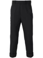 Neil Barrett Cropped Trousers, Women's, Size: 40, Black, Polyester/spandex/elastane/virgin Wool