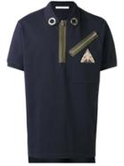 Givenchy Zip Polo Shirt, Men's, Size: Small, Blue, Cotton