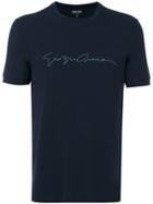 Giorgio Armani Signature T-shirt - Blue