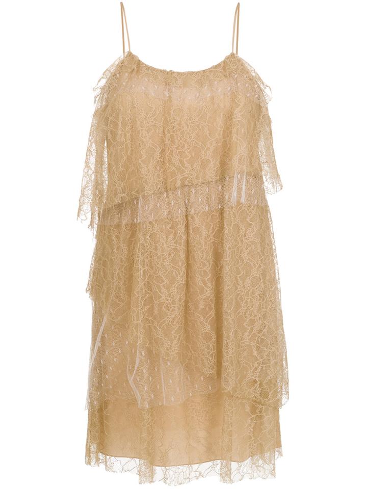 Nk Lace Straight-fit Dress - Nude & Neutrals