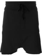 Thom Krom Drop-crotch Track Shorts, Men's, Size: Large, Black, Cotton