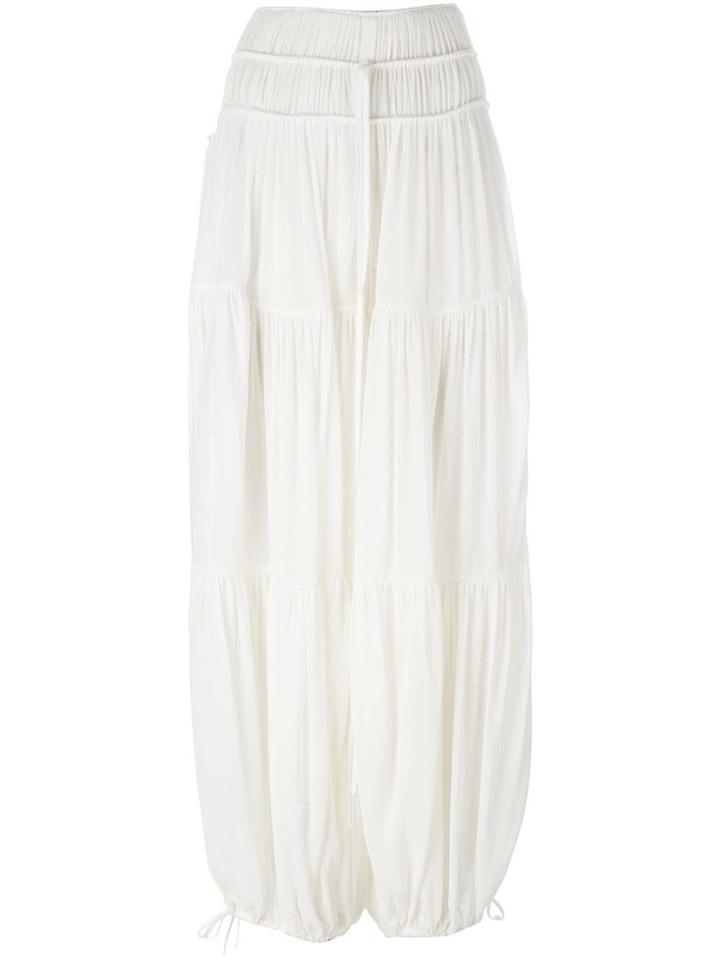 Chloé Fine Sheer Crêpe Harem Pants - White