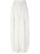Chloé Fine Sheer Crêpe Harem Pants - White