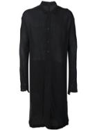 Lost & Found Ria Dunn Knee Length Button Down Semi Sheer Shirt, Men's, Size: Small, Black, Silk/cotton