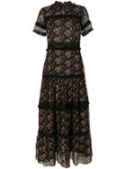 Carolina K Floral Print Maxi Dress - Black
