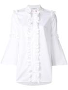Vivetta Ruffled Detail Shirt, Women's, Size: 38, White, Cotton