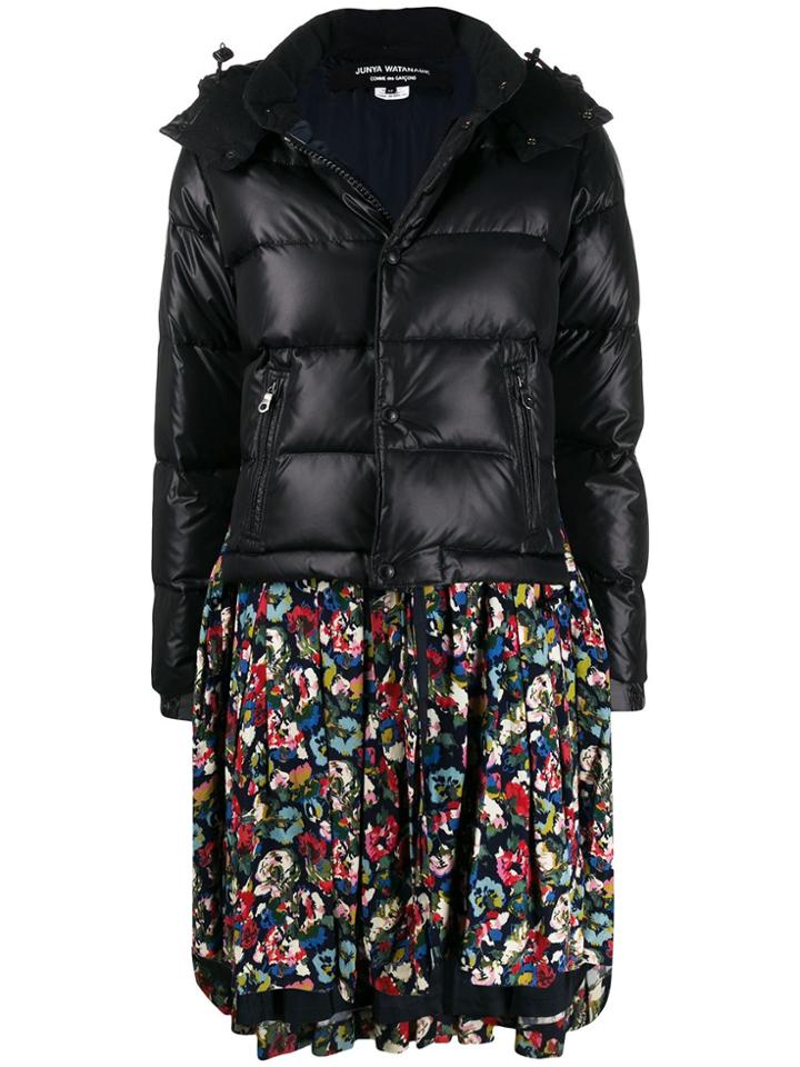 Junya Watanabe Pleated Skirt Puffer Jacket - Black