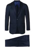 Barba Pinstripe Suit - Blue
