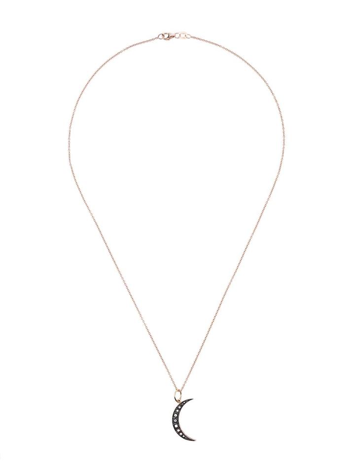Andrea Fohrman Luna Black Diamond Rose Gold Necklace