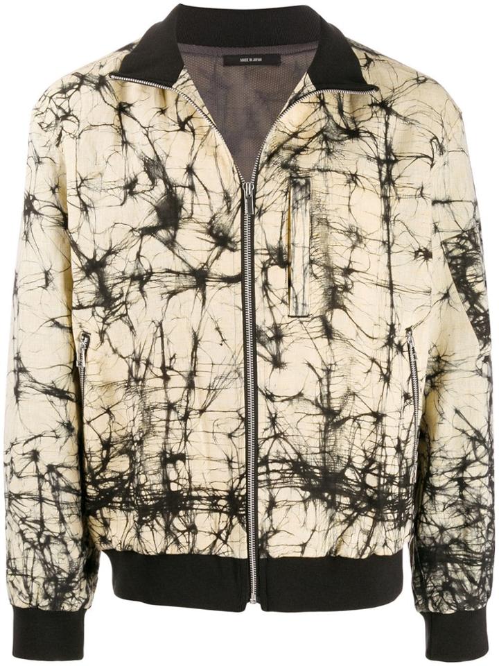 Issey Miyake Men Printed Bomber Jacket - Neutrals