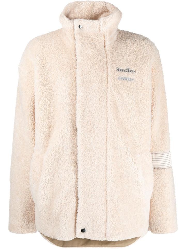 Acne Studios Textured High Collar Jacket - Neutrals