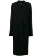 Roberto Collina Belted Mid-length Cardigan - Black