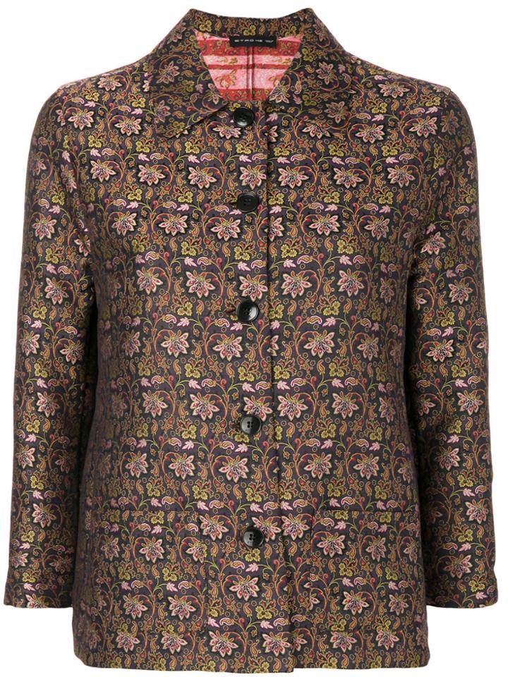 Etro Floral Buttoned Jacket - Multicolour