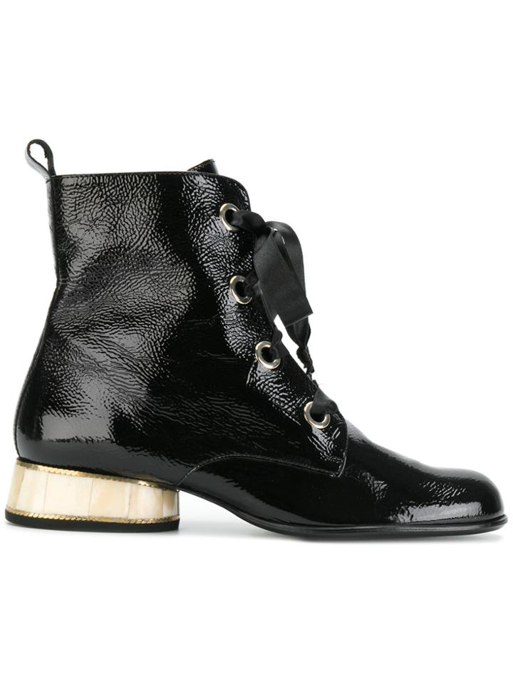 Paloma Barceló Lace-up Ankle Boots - Black