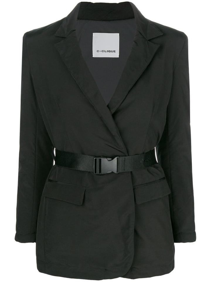 Pinko Buckled Waist Blazer - Black